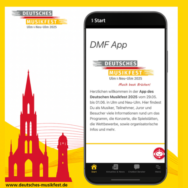 Neue App zum Deutschen Musikfest bietet umfassenden Service für Teilnehmende und Besucher